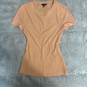 express light orange tight t shirt